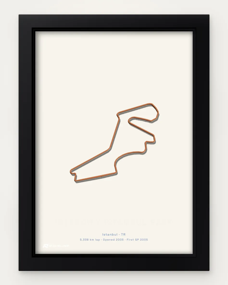 Framed Intercity Istanbul Park circuit poster on a solid background