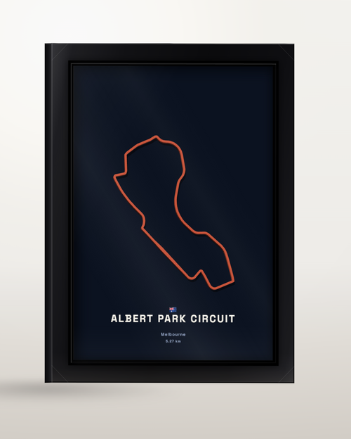 Raceline studio preview: Albert Park Circuit — framed angle view
