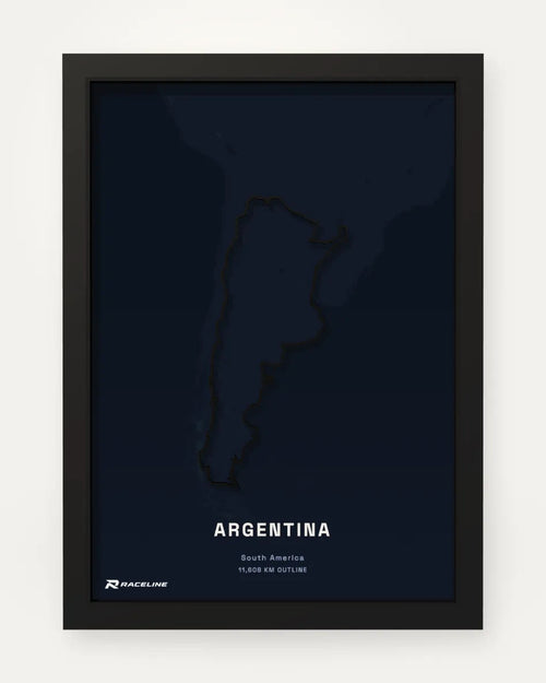 Argentina outline poster — Solid edition