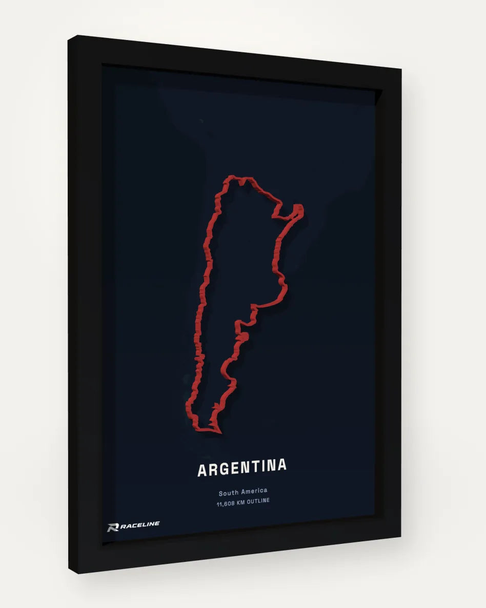 Argentina poster with map background