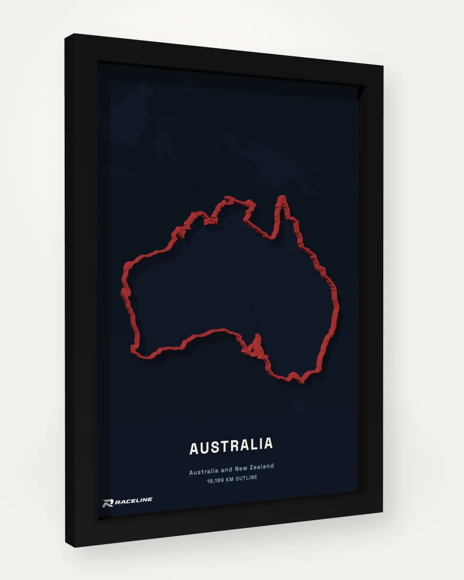 Australia poster with map background