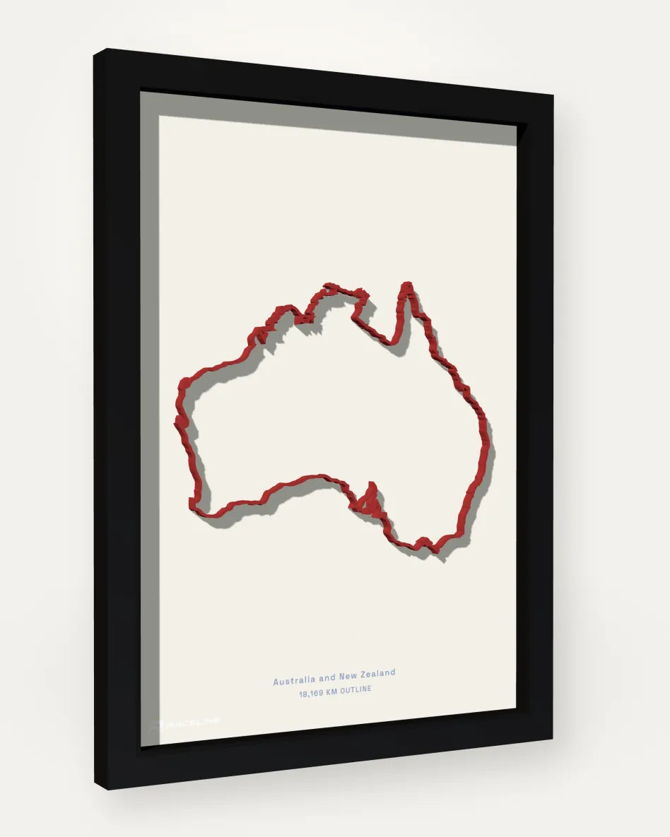 Australia poster with solid background