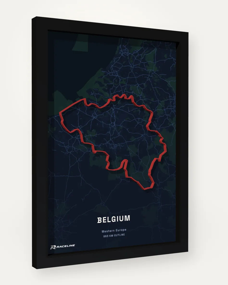 Belgium poster with map background