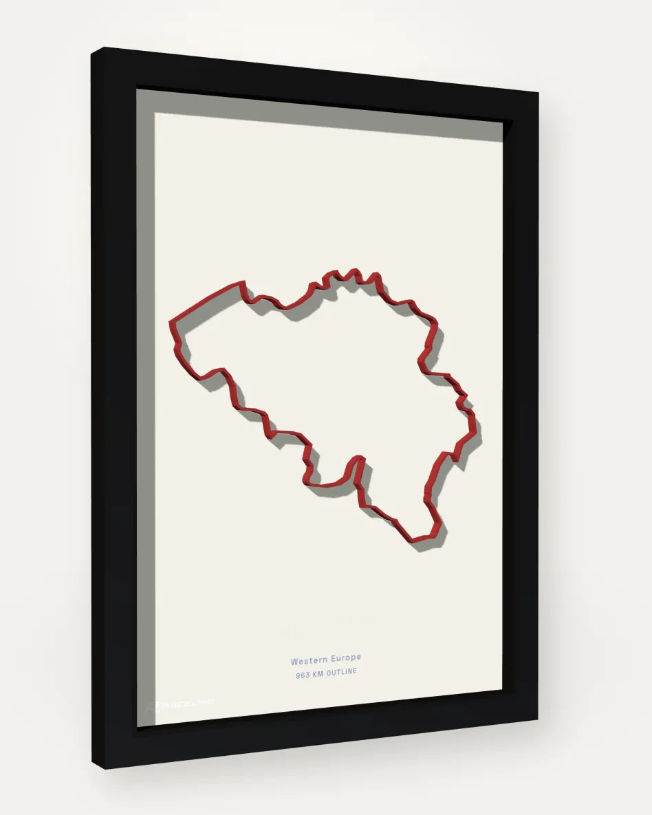 Belgium poster with solid background
