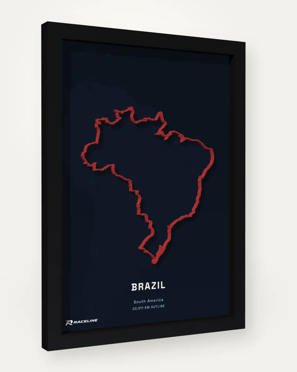 Brazil poster with map background