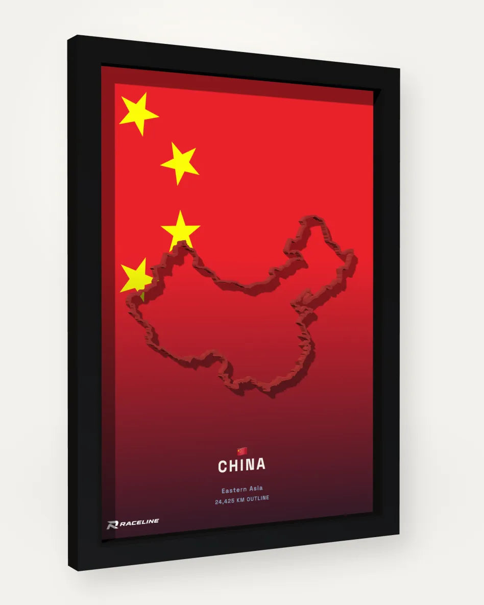 China poster with flag background