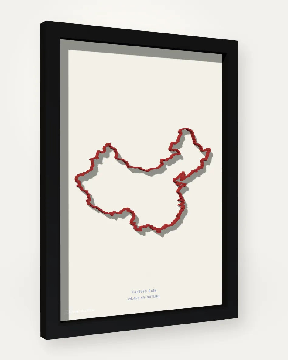 China poster with solid background