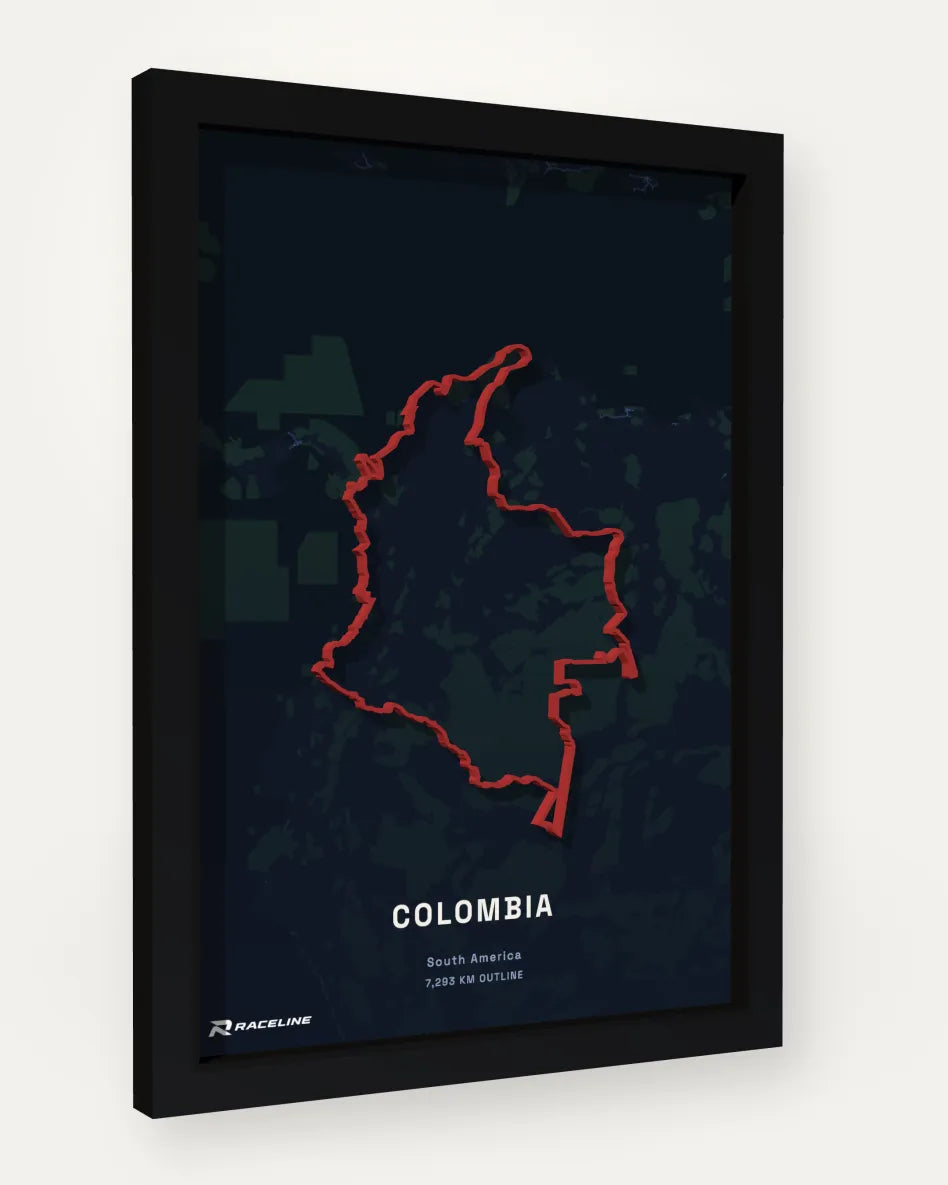 Colombia poster with map background