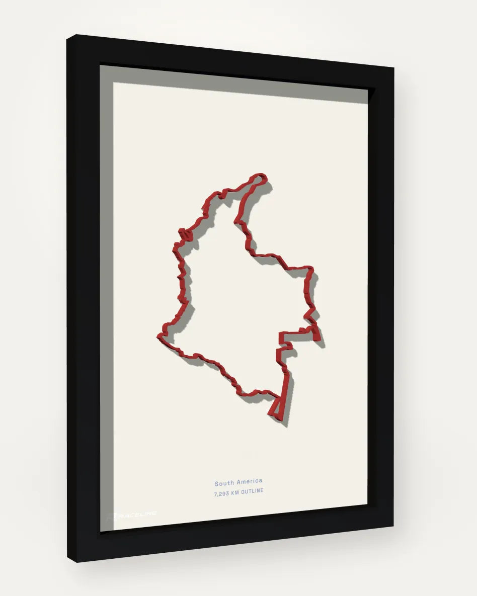Colombia poster with solid background