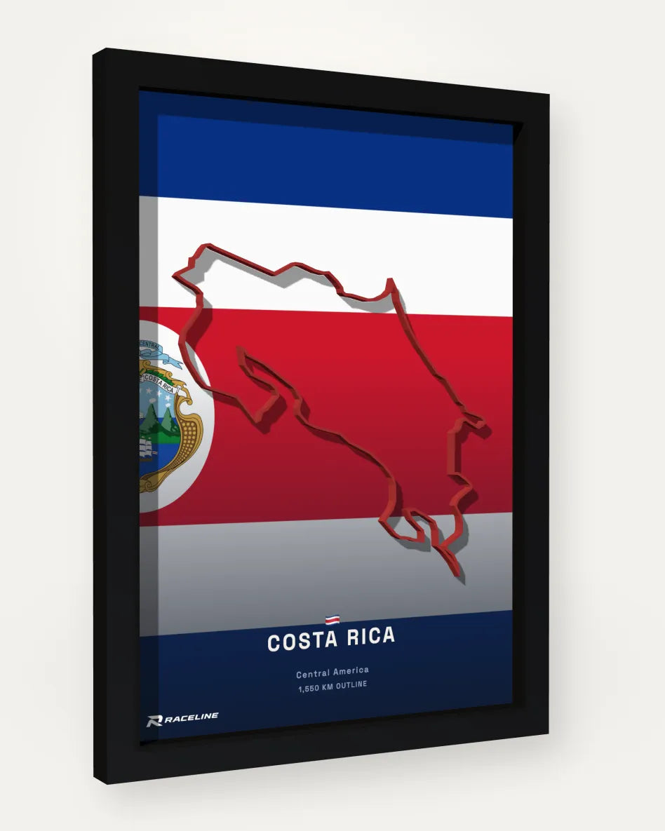 Costa Rica poster with flag background