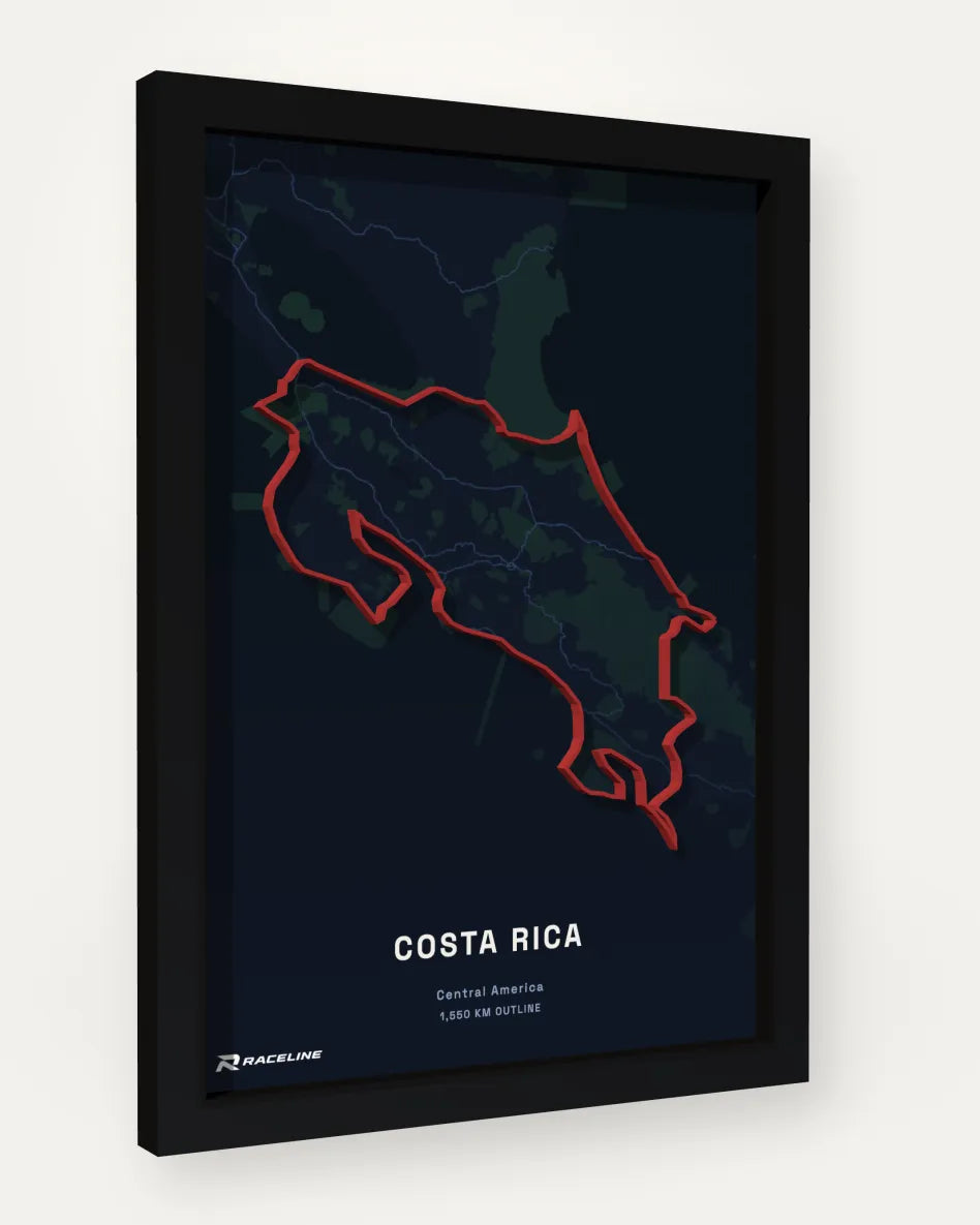 Costa Rica poster with map background