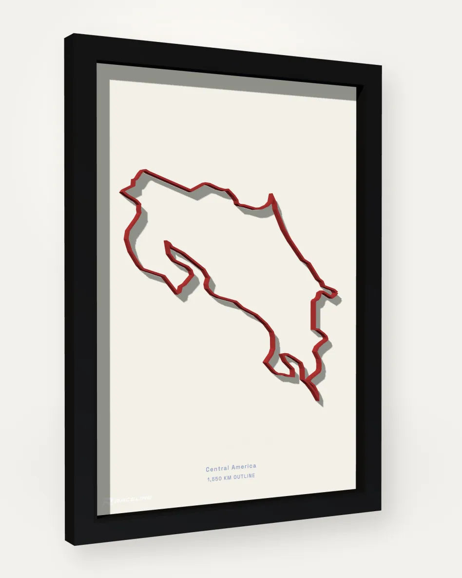Costa Rica poster with solid background