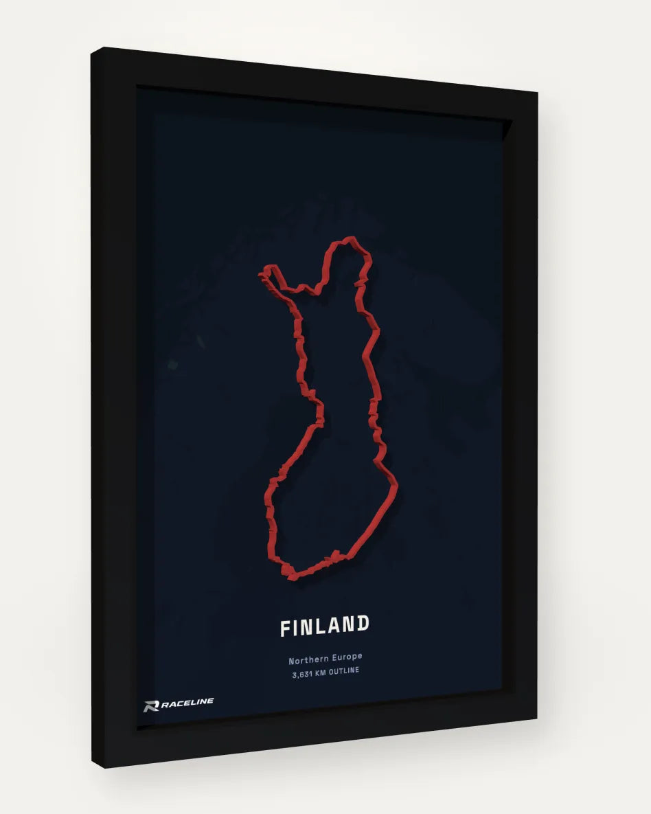 Finland poster with map background
