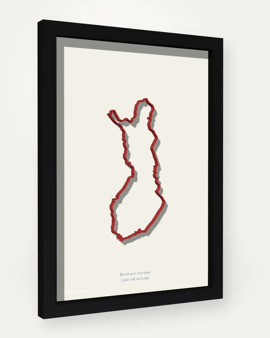Finland poster with solid background