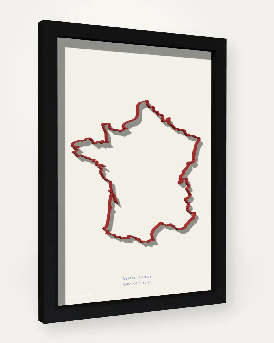 France poster with solid background