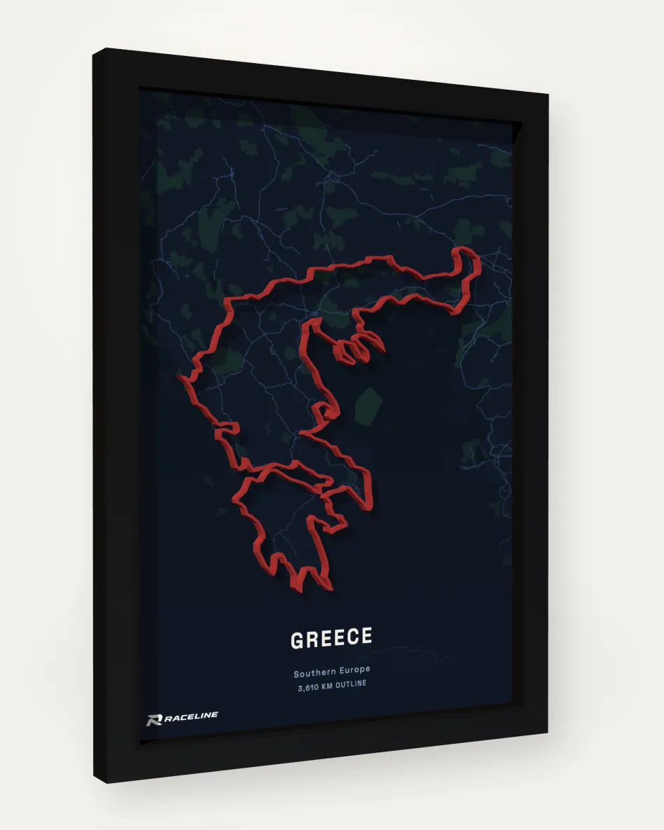 Greece poster with map background