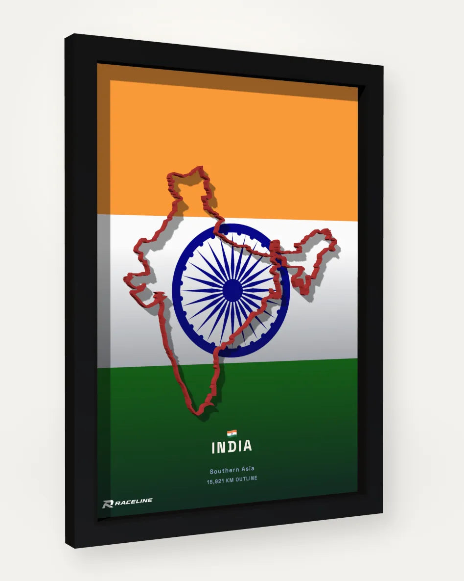 India poster with flag background