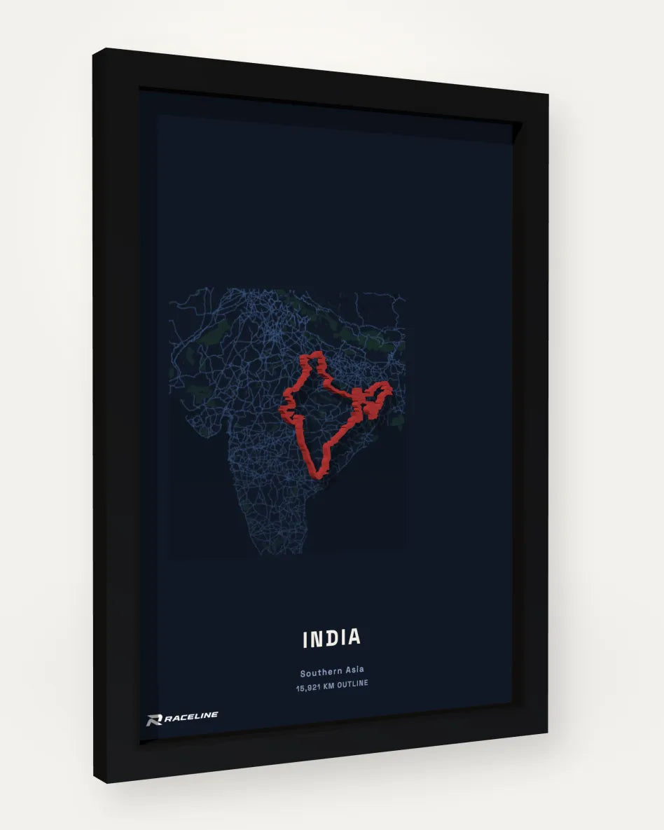 India poster with map background