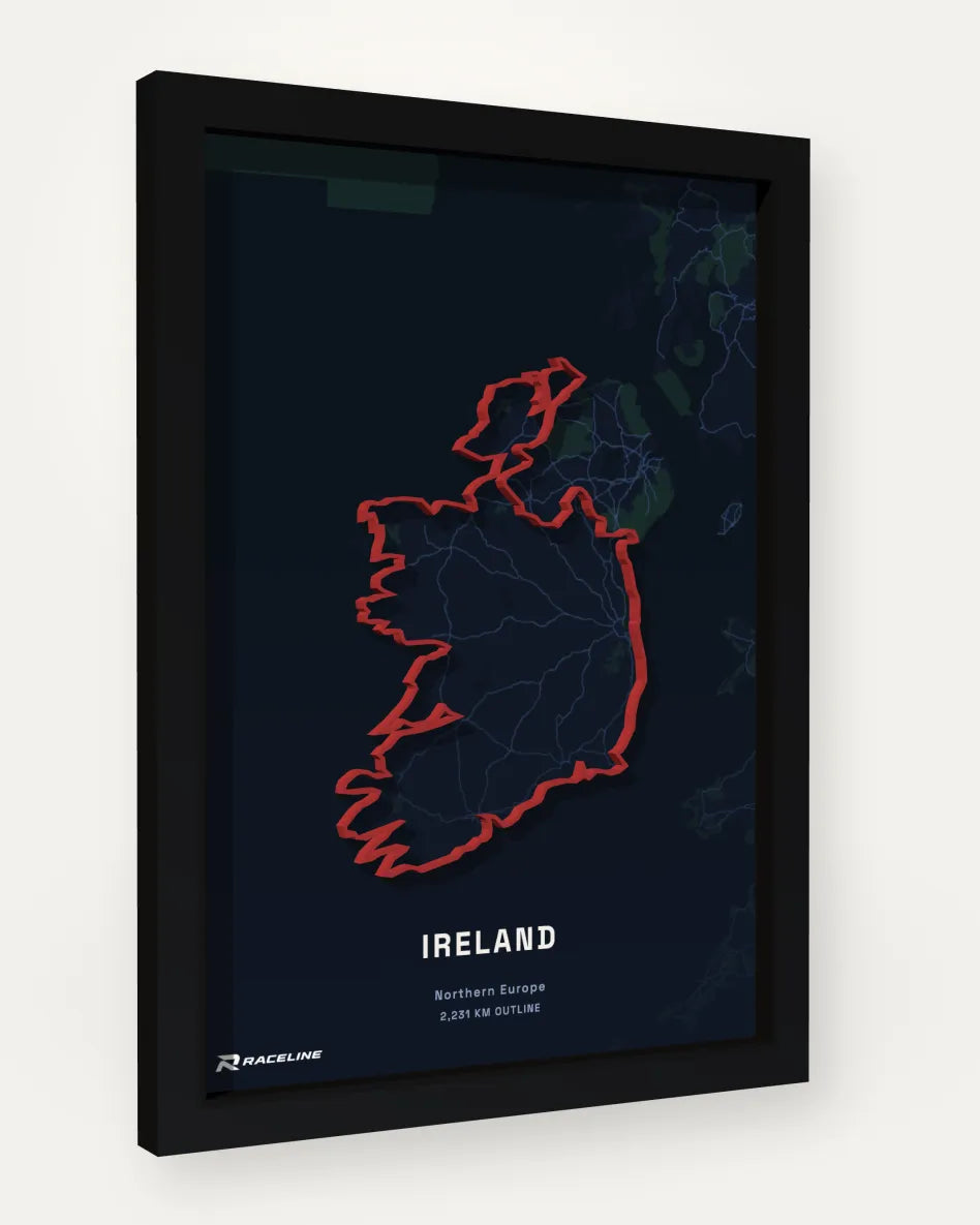 Ireland poster with map background