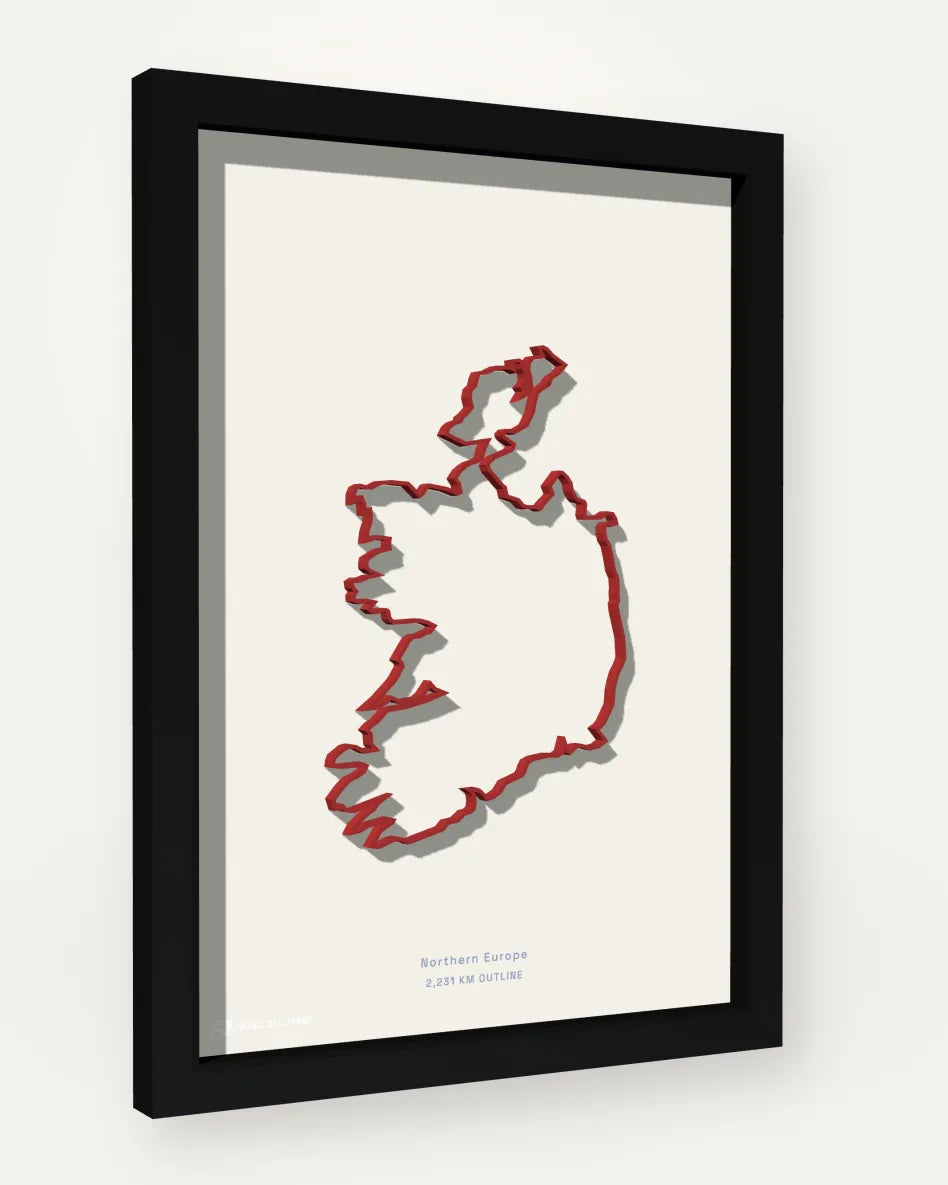Ireland poster with solid background
