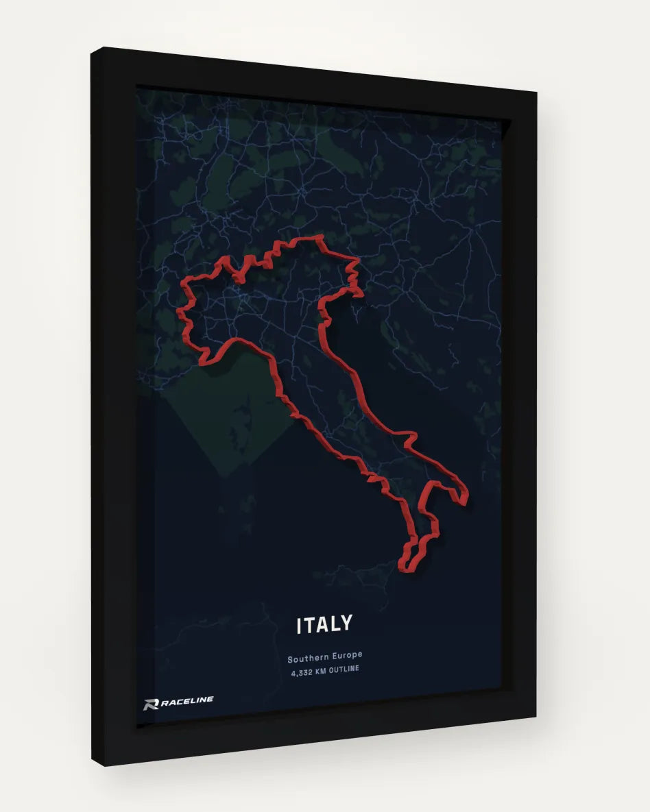 Italy poster with map background