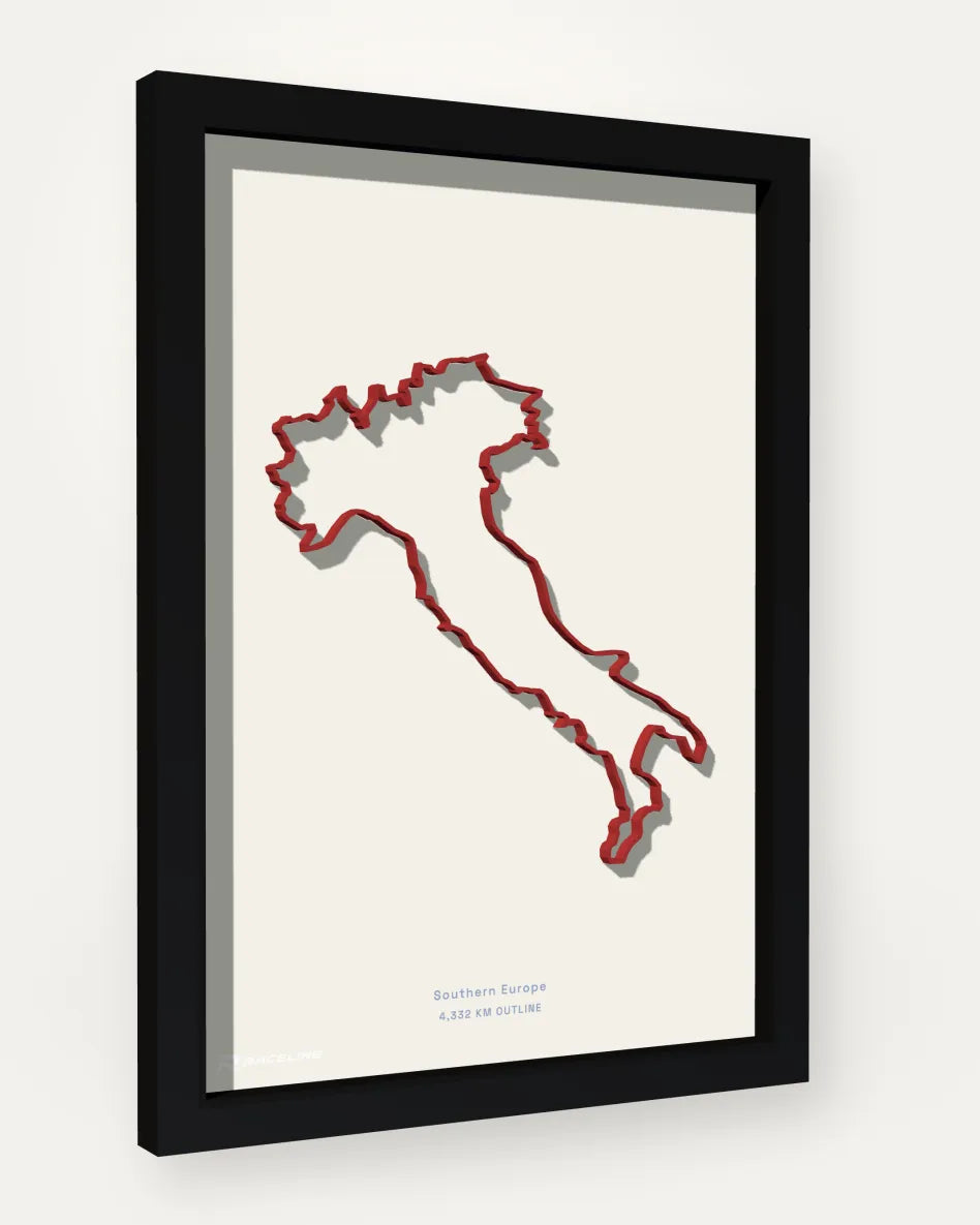 Italy poster with solid background