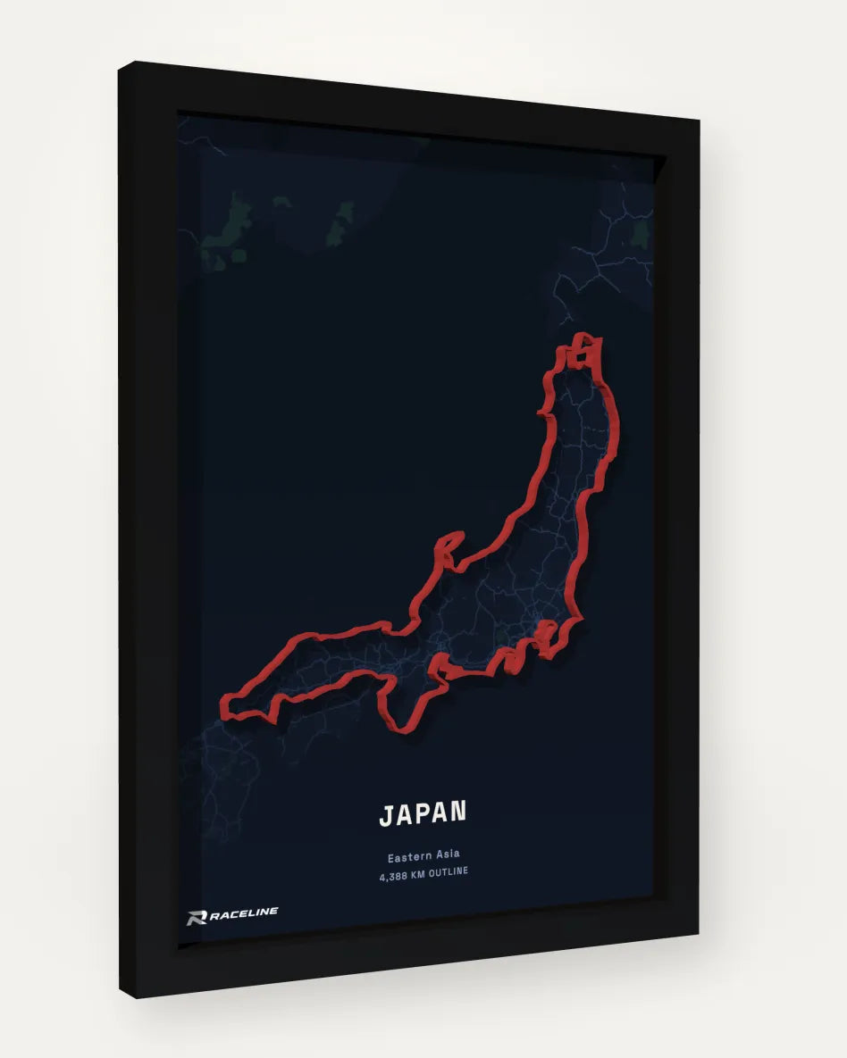 Japan poster with map background