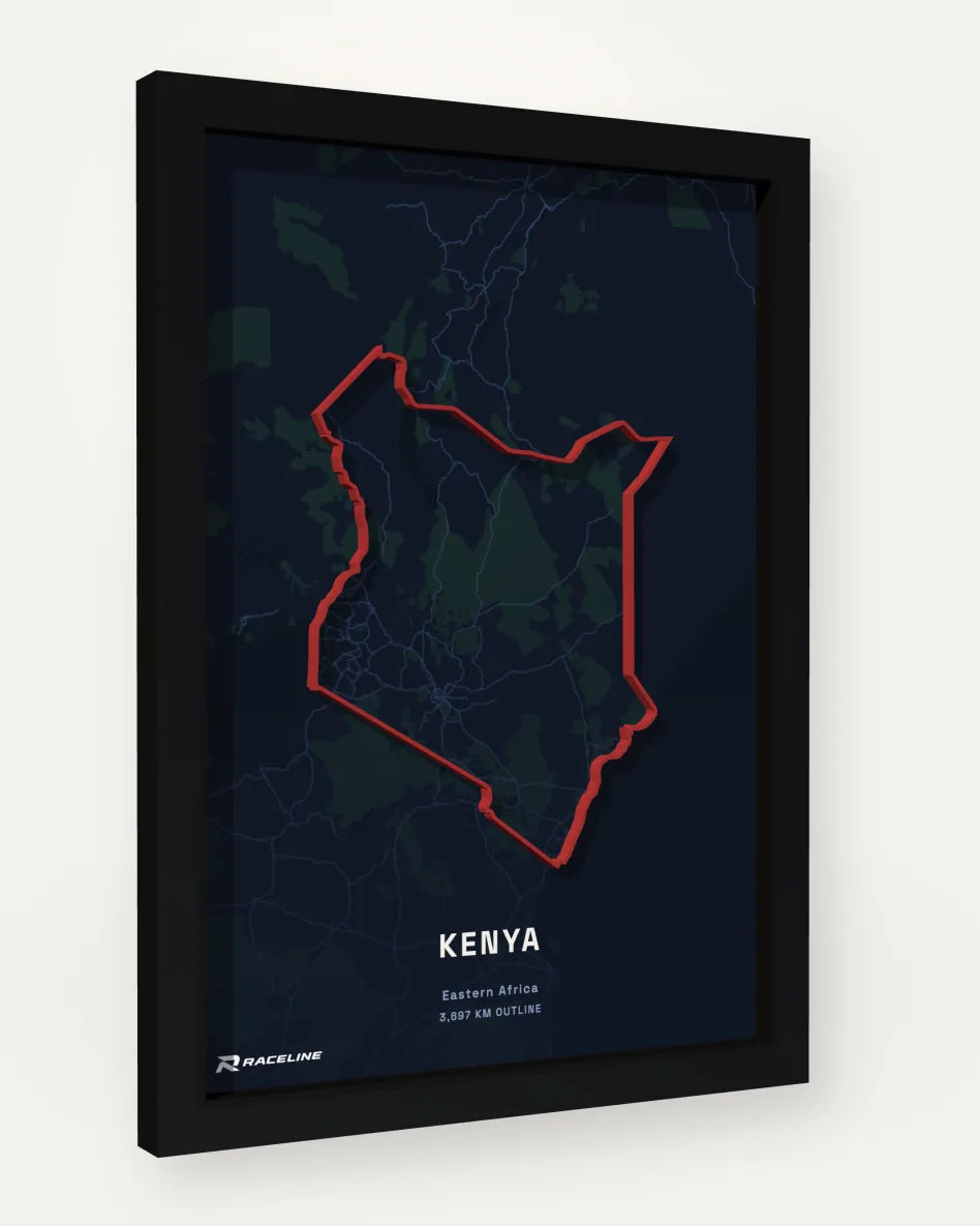Kenya poster with map background