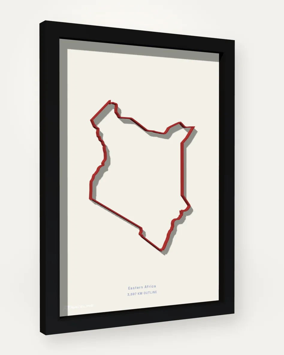 Kenya poster with solid background