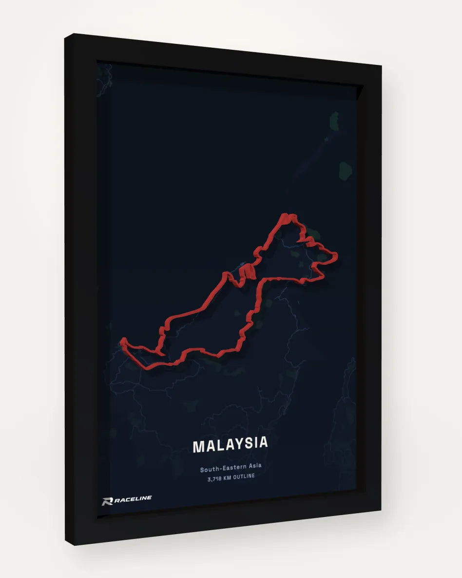 Malaysia poster with map background