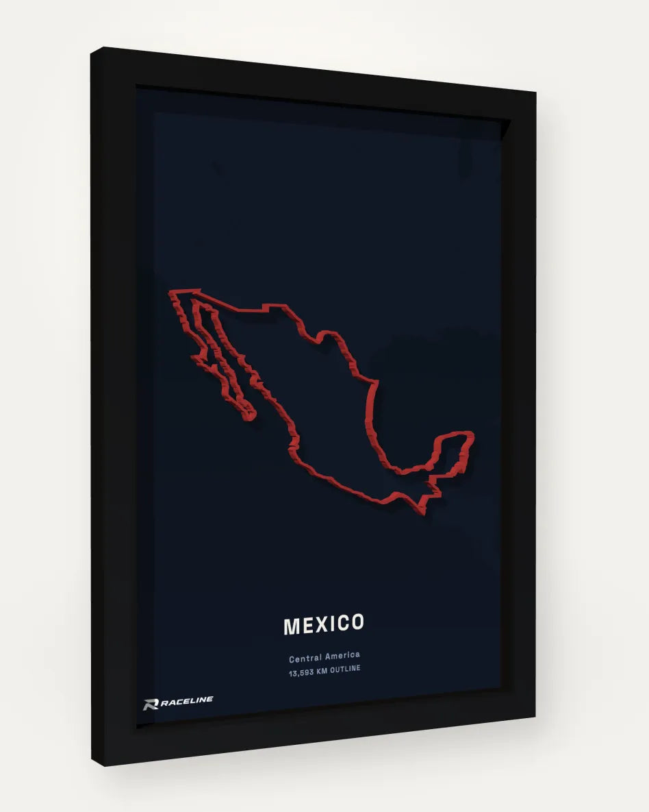 Mexico poster with map background