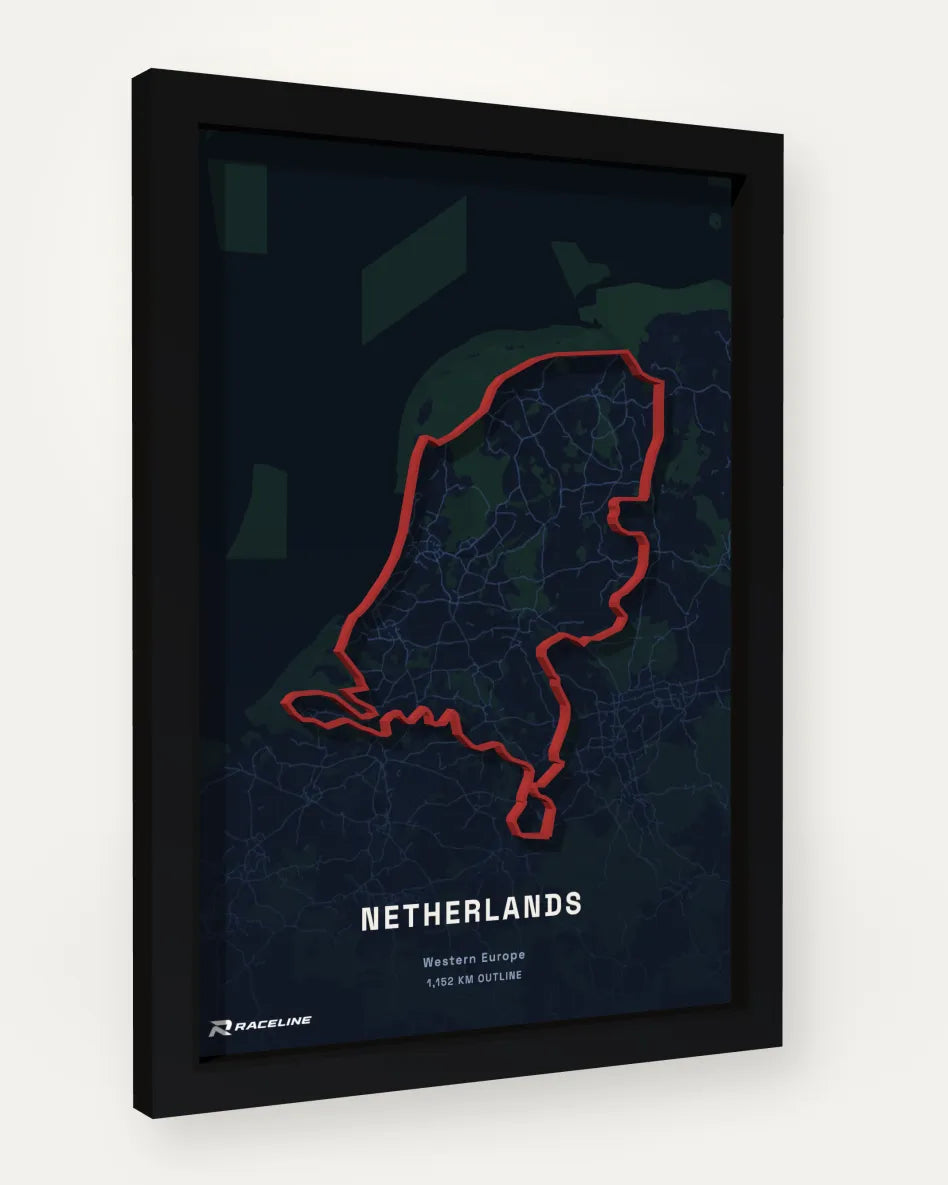 Netherlands poster with map background