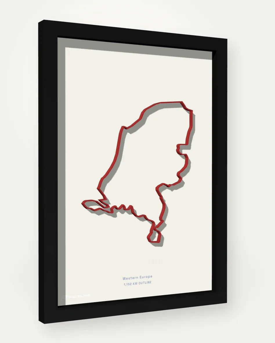 Netherlands poster with solid background