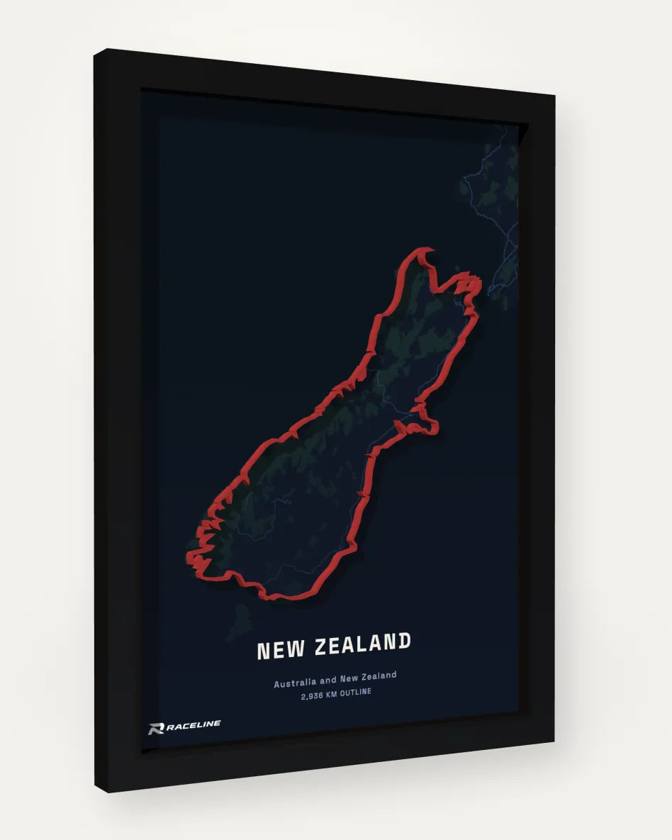New Zealand poster with map background