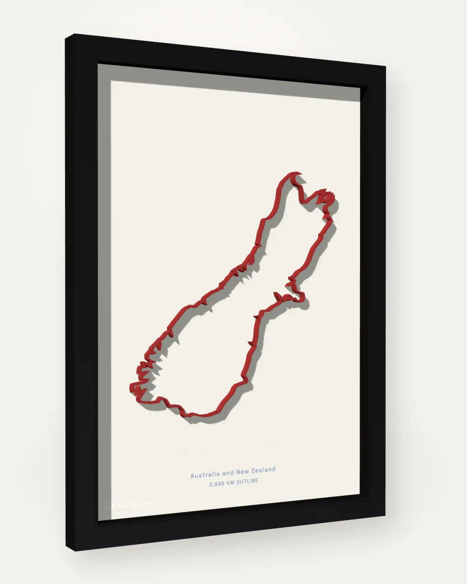 New Zealand poster with solid background