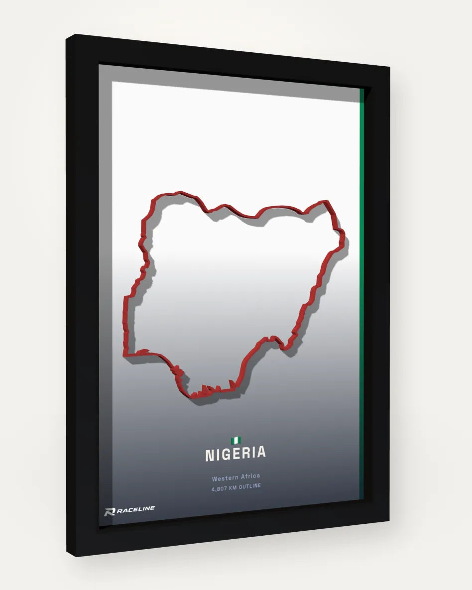 Nigeria poster with flag background