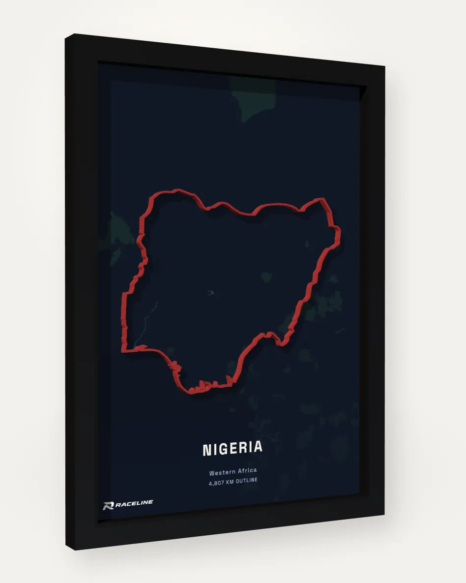 Nigeria poster with map background