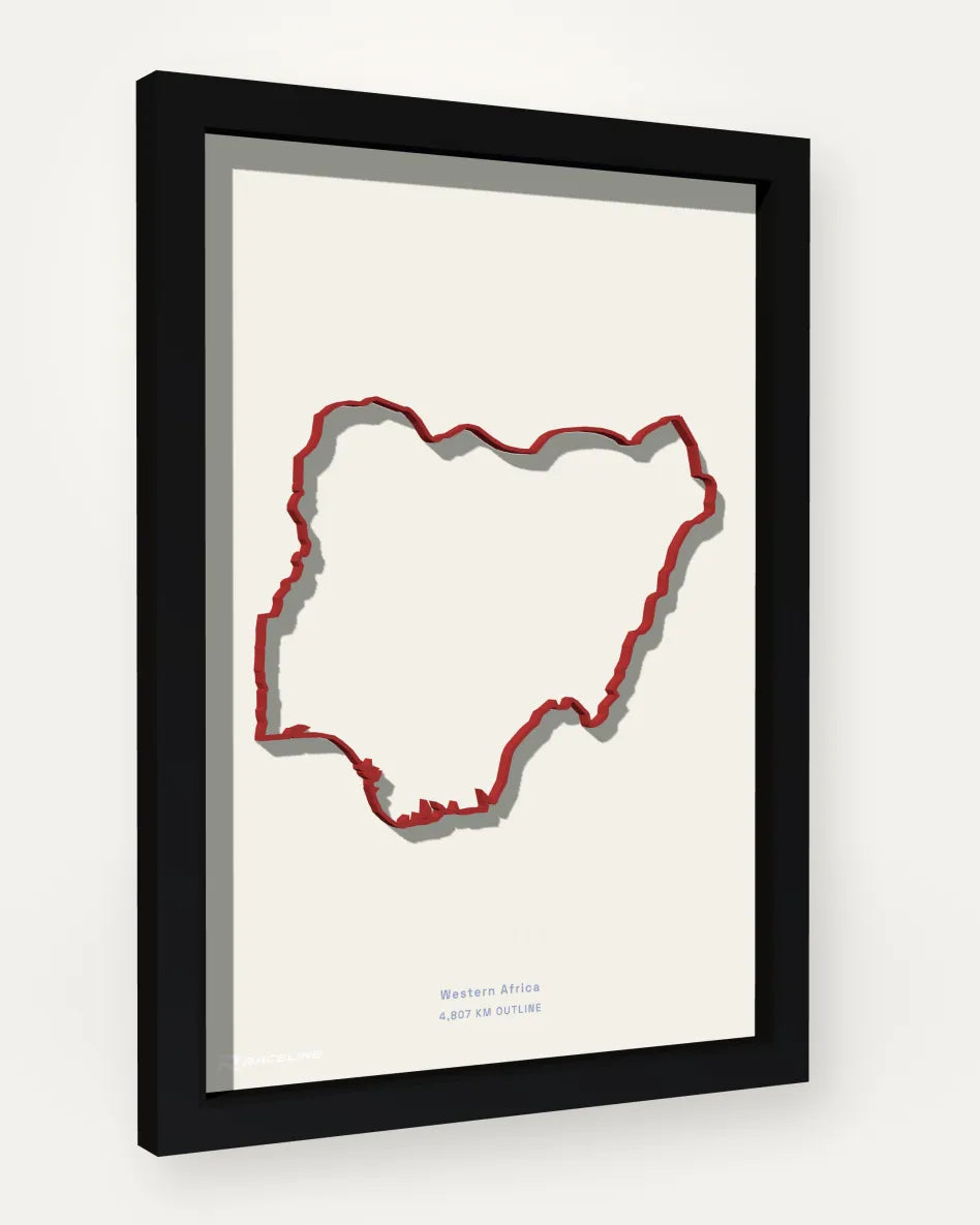 Nigeria poster with solid background