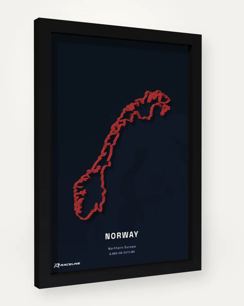 Norway poster with map background