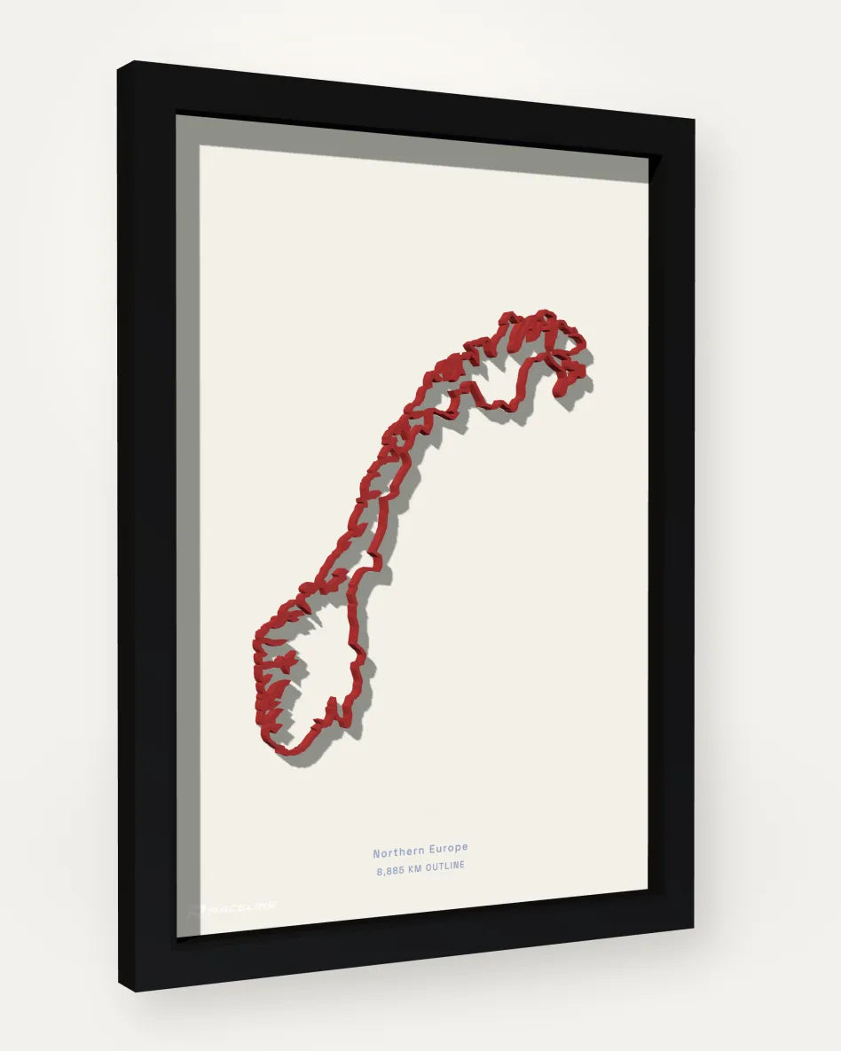 Norway poster with solid background