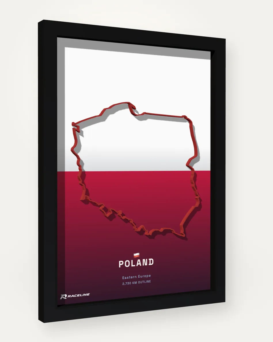 Poland poster with flag background