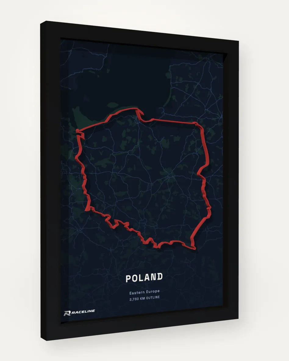 Poland poster with map background