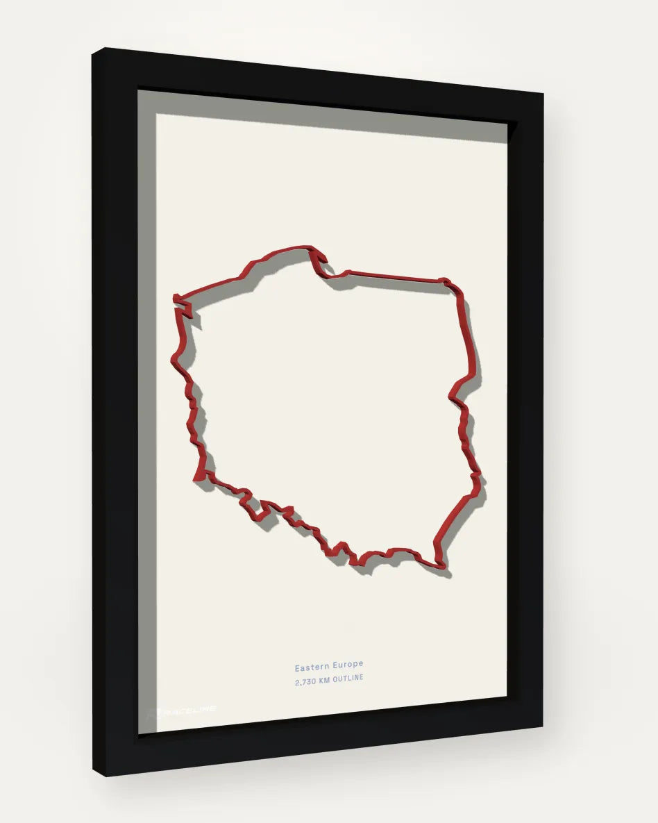 Poland poster with solid background