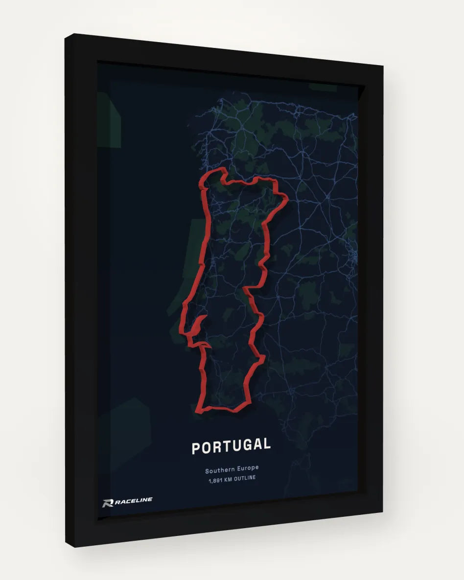 Portugal poster with map background