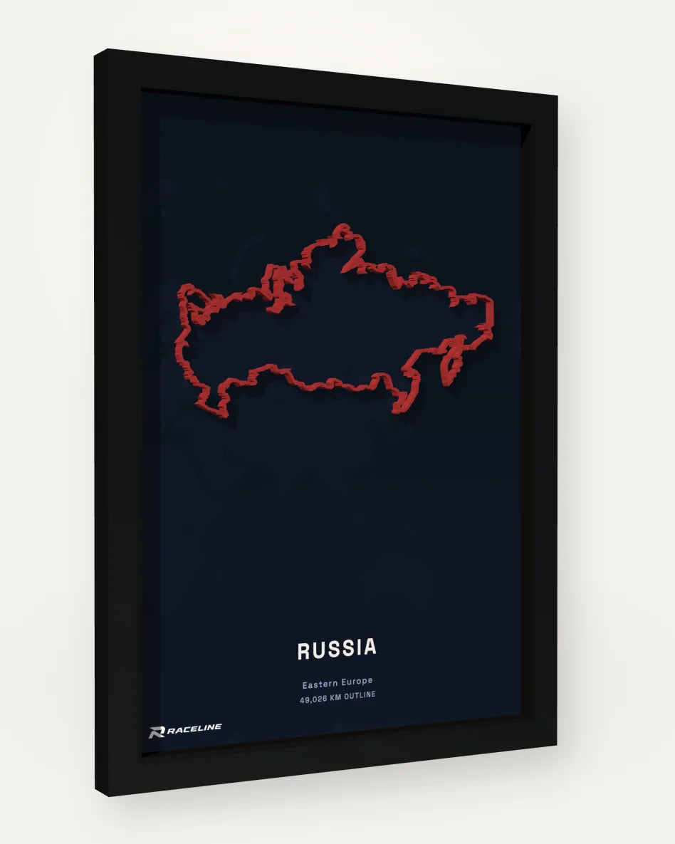 Russia poster with map background