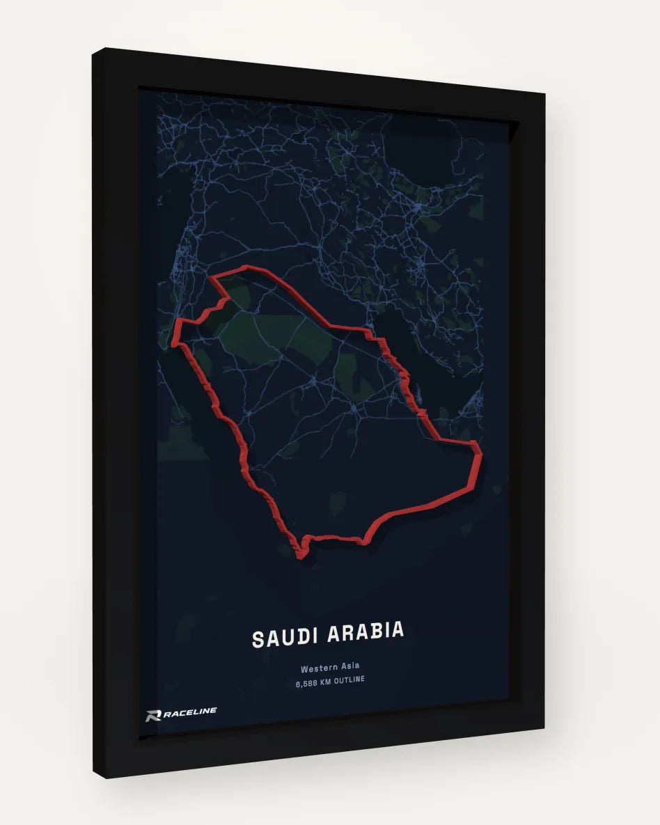 Saudi Arabia poster with map background