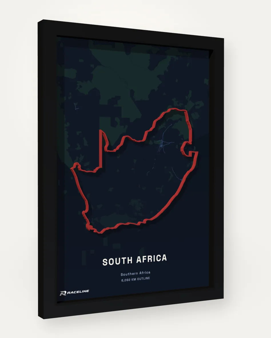 South Africa poster with map background