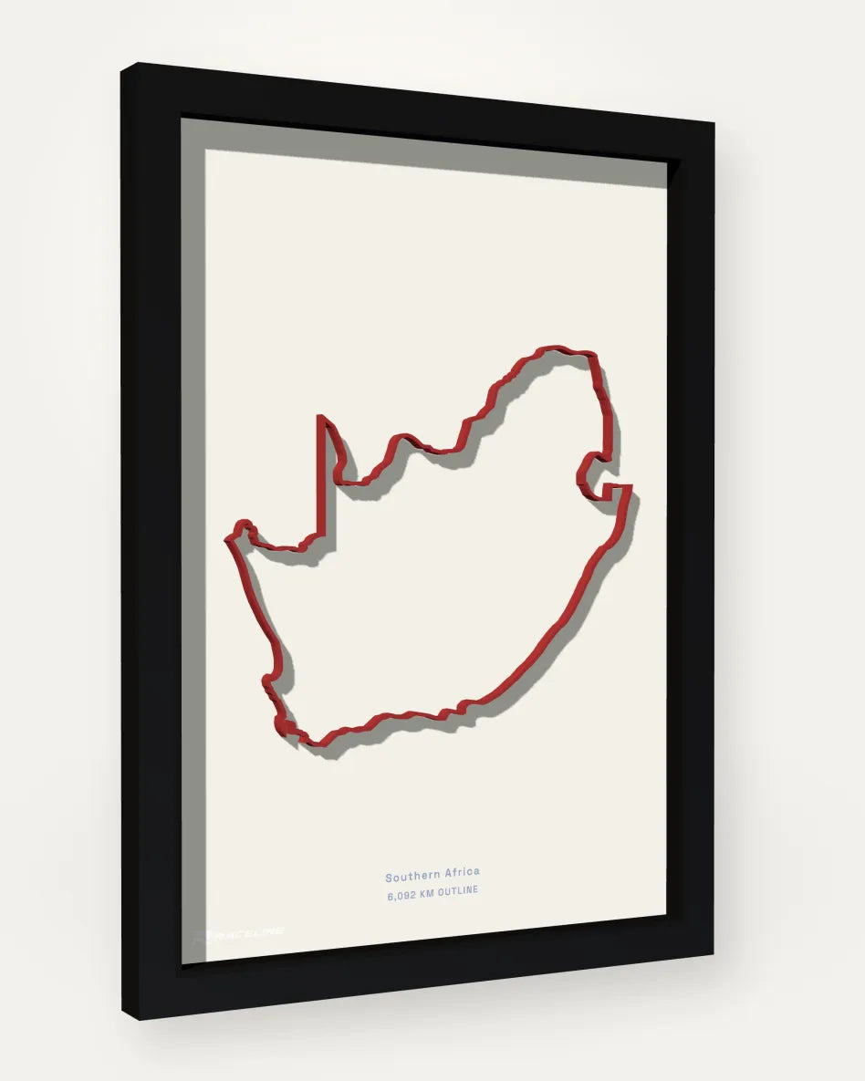 South Africa poster with solid background