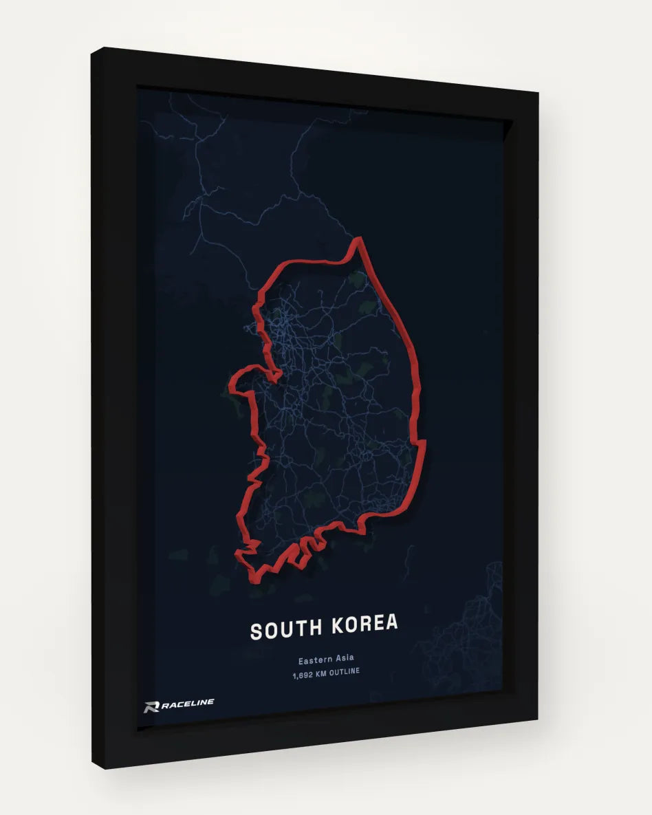 South Korea poster with map background