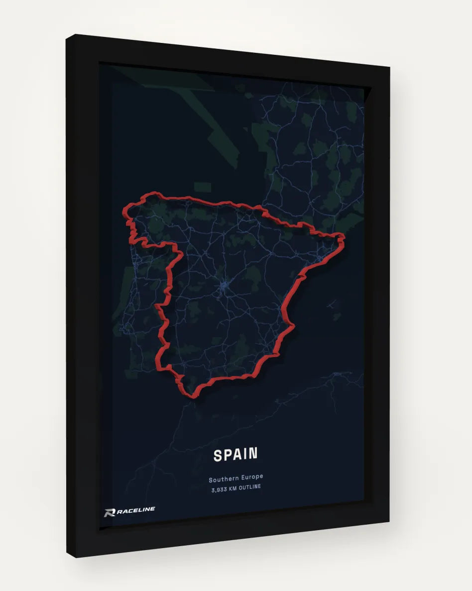 Spain poster with map background